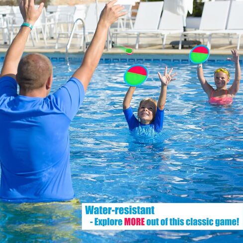 Ayeboovi Upgraded Toss and Catch Ball Game for Kids 4 Paddles and 4 Balls in Kuwait