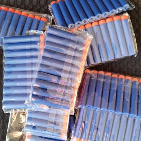 رصاصات رمي ​​السهام، 200 قطعة من أجزاء لعبة الرصاصات الإسفنجية لإعادة ملء الرصاص، ذخيرة إسفنجية للعبة in Kuwait