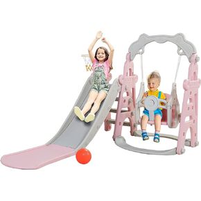 NYEEKOY 4-in-1 Toddler Slide & Swing Set for Toddlers Age 1-3 in Saudi Arabia