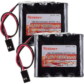 Tenergy NiMH Receiver RX Battery with Hitec Connectors 4.8V 2000mAh High Capacity Rechargeable Battery Pack for RC Receivers, RC Aircrafts and More in Saudi Arabia