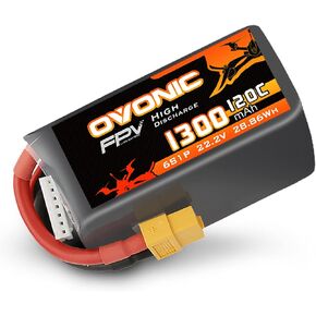 بطارية ليبو OVONIC 6s 120C 1300mAh 22.2V بطارية ليبو مع موصل XT60 لطائرة سباق RC FPV بدون طيار كوادكوبتر in Kuwait