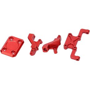 RC Rear Body Shell Mount, RC Aluminum Rear Body Shell Mounting Kit Vehicle Scale Accessories for SCX24 AXI00002 1/24 RC Car Upgrade Parts (Black)