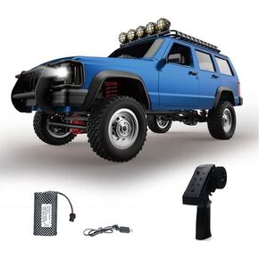 GoolRC RC Rock Crawler، سيارة تحكم عن بعد بمقياس 1:12، 2.4 جيجا هرتز 4WD للطرق الوعرة RC، مركبة تسلق جميع التضاريس، هدايا سيارة RC للأطفال والكبار (فضي)