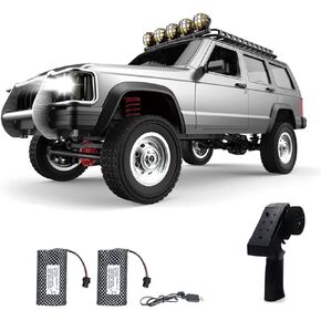 GoolRC RC Rock Crawler، سيارة تحكم عن بعد بمقياس 1:12، 2.4 جيجا هرتز 4WD للطرق الوعرة RC، مركبة تسلق جميع التضاريس، هدايا سيارة RC للأطفال والكبار (فضي) in Kuwait