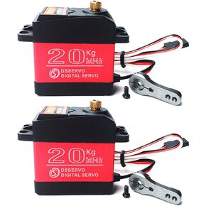 Pack of 2 Digital Servo 25KG Full Metal Gear High Torque Waterproof for RC Car Crawler Robot
