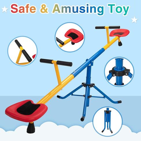 متأرجحة دوارة للأطفال من Nyeekoy، تدور 360 درجة للأطفال الصغار مع عمود سدادة، داخلي أو خارجي، مرفق أنشطة رياض الأطفال للملعب والفناء الخلفي in Kuwait