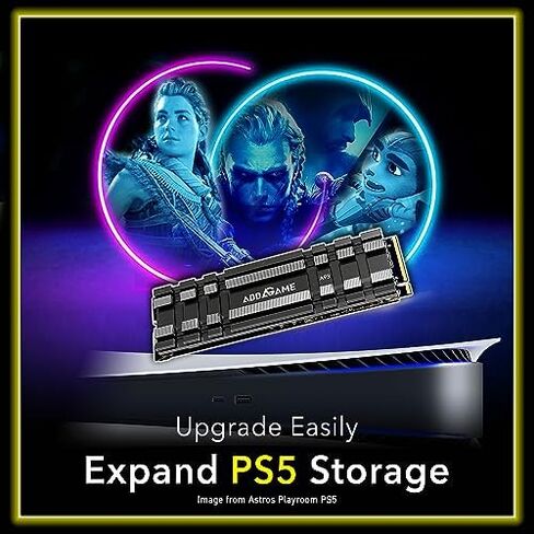 Addlink A93 2TB Storage Expansion for PS5 Console with Heatsink, Up to 7400mb/s, Gen 4 PCIe NVMe m.2 2280, SLC Cache Internal Solid State Drive(‎ad2TBA93M2P) in Saudi Arabia