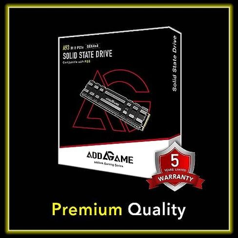 Addlink A93 2TB Storage Expansion for PS5 Console with Heatsink, Up to 7400mb/s, Gen 4 PCIe NVMe m.2 2280, SLC Cache Internal Solid State Drive(‎ad2TBA93M2P) in Saudi Arabia