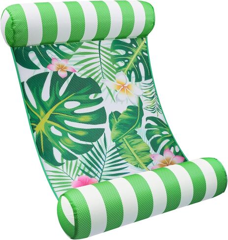 Water Hammock for Adults - Inflatable Pool Floats Multi-Purpose 4-in-1 Saddle Lounge Chair Hammock Drifter Soft Mesh Swimming Raft for Beach Party in Kuwait