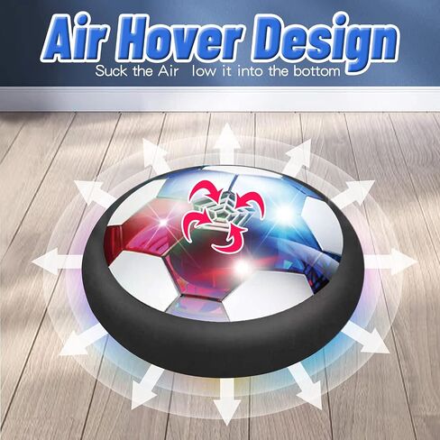 UMESONG 2-in-1 Hover Hockey Soccer Ball Set for Kids Toys Floating Air Soccer with USB Rechargeable and LED Light Indoor Outdoor Sport Game Toys Kit Gift for 3 4 5 6 7 - 12 Year Old Boys Girls in Saudi Arabia