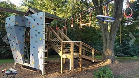 22 حاملًا فاخرًا لتسلق الصخور للأطفال - مجموعة أحجار التسلق في الهواء الطلق مع 44 مشبكًا آمنًا للتأرجح + لقمة مثقاب سهلة التركيب على الخشب بسُمك 3/4 بوصة إلى 1.25 بوصة، من Pro-Hold in Kuwait