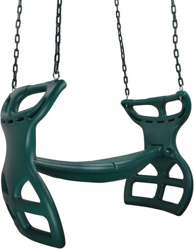 Swing Set Stuff Inc. Glider with Coated Chains & SSS Logo Sticker Playground Attachment, Green in Saudi Arabia