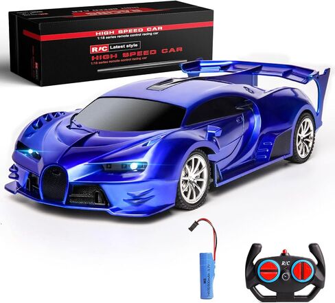 KULARIWORLD سيارة تحكم عن بعد 1/18 قابلة لإعادة الشحن عالية السرعة RC سيارات ألعاب للأولاد والبنات هواية سباق السيارات مع المصباح الأمامي هدايا عيد الميلاد للأطفال (أخضر أسود) in Saudi Arabia