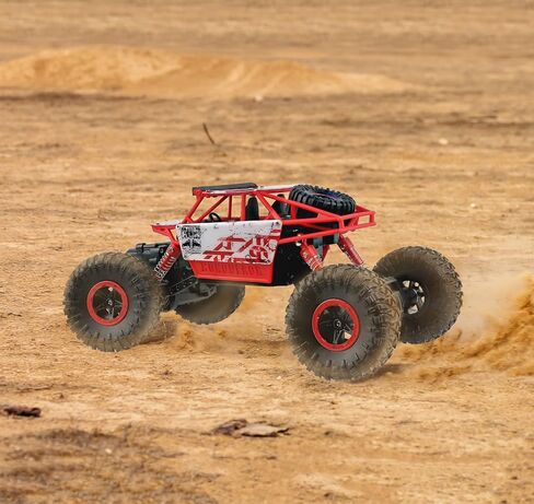 Click N’ Play Remote Control Car 4WD Off Road Rock Crawler Vehicle 2.4 GHz, Red in Kuwait