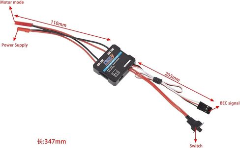 DKKY 2Pcs RC Motor ESC, 40A Brushed Electric Speed Controller, 6-12.6V for 1/16 1/18 1/24 etc RC Model Cars Tracked Tanks Boats Short Trucks RC Accessories Parts in Saudi Arabia