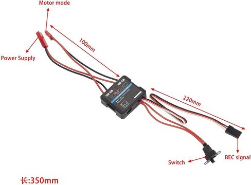 2Pcs RC Motor ESC 40A Brushed ESC Motor Electric Speed Controller 6-12.6V for 1/16 1/18 1/24 etc RC Model Cars RC Accessories Parts in Saudi Arabia