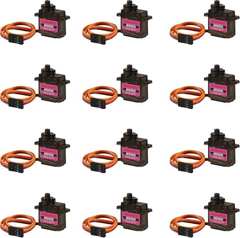 12 قطعة SG90 محرك سيرفو صغير، Dorhea Mini Servo SG90 9g مجموعة مؤازرة لطائرة هليكوبتر RC والطائرة والسيارة والقارب والذراع الآلي/اليد/المشي/التحكم في قفل الباب المؤازر in Kuwait