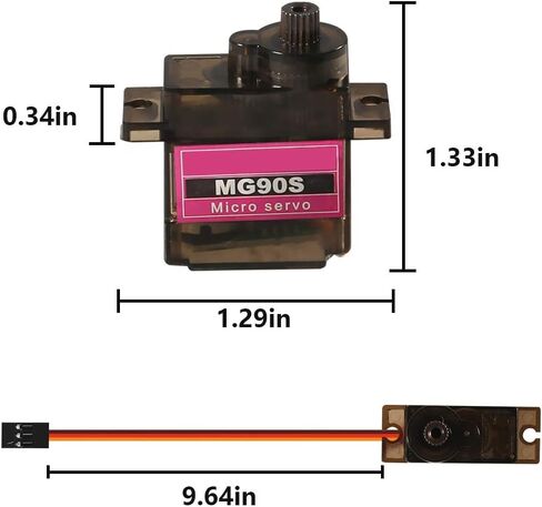12 قطعة SG90 محرك سيرفو صغير، Dorhea Mini Servo SG90 9g مجموعة مؤازرة لطائرة هليكوبتر RC والطائرة والسيارة والقارب والذراع الآلي/اليد/المشي/التحكم في قفل الباب المؤازر in Kuwait