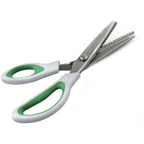 مقصات ZXUY من ZXUY، مقابض مريحة خضراء، مقصات خياطة احترافية، مقصات مقصات متعرجة، مقص خياطة (1، 5 أونصة) in Kuwait