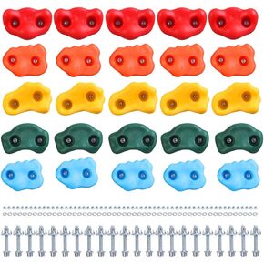 25 Rock Climbing Holds for Kids Climber with Hardware, Rock Wall Holds Climbing Rock Wall Grips for Indoor and Outdoor Playground Play Set in Saudi Arabia
