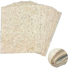 LIGHUFEIC 50 Pcs Mulberry Paper Sheets Natural Wood Fiber Rice Paper Handmade Decoupage Art Tissue Paper Art Craft Origami for Kids Adults Gift Wrap Card Making and DIY Crafts(8 x 11 Inch) in Saudi Arabia