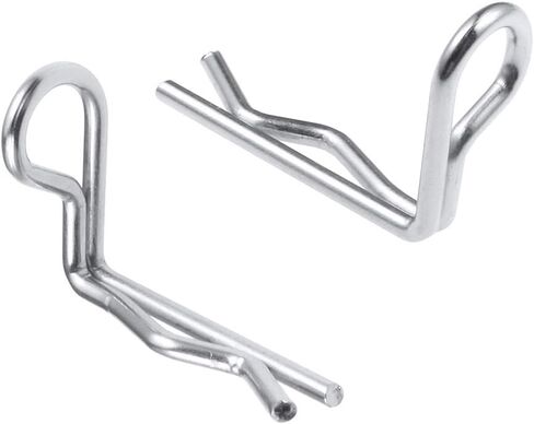 HobbyPark RC 1/16 1/18 Body Clips 90-Degree Angle Springy Pins for Traxxas Redcat Racing WLtoys A959 Car Truck Buggy Drift Touring (20-Pack) (Sliver) in Saudi Arabia