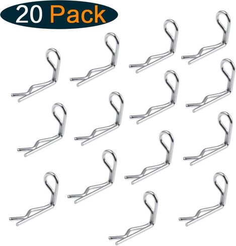 HobbyPark RC 1/16 1/18 Body Clips 90-Degree Angle Springy Pins for Traxxas Redcat Racing WLtoys A959 Car Truck Buggy Drift Touring (20-Pack) (Sliver) in Saudi Arabia
