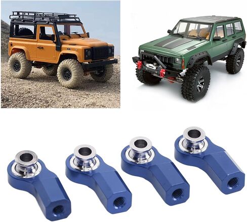 نهاية قضيب السيارة RC، 4 قطع من سبائك الألومنيوم والصلب RC Car Rod End Bend M3 RC Car Steering Rod Head ملحقات مقياس السيارة لطراز السيارة المحوري SCX10 1/10 (أرجواني) in Kuwait