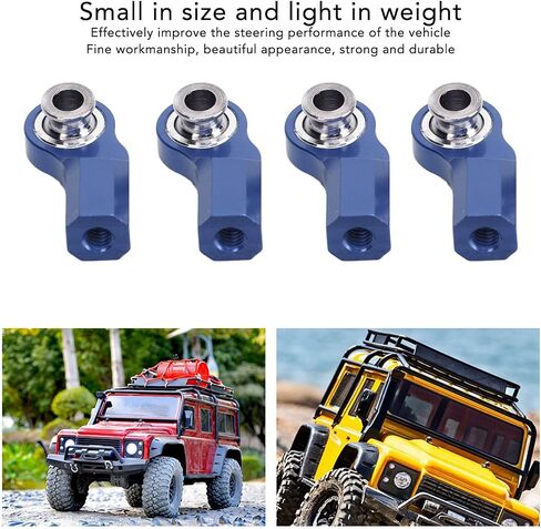 نهاية قضيب السيارة RC، 4 قطع من سبائك الألومنيوم والصلب RC Car Rod End Bend M3 RC Car Steering Rod Head ملحقات مقياس السيارة لطراز السيارة المحوري SCX10 1/10 (أرجواني) in Kuwait
