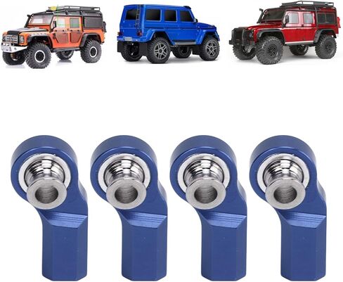 نهاية قضيب السيارة RC، 4 قطع من سبائك الألومنيوم والصلب RC Car Rod End Bend M3 RC Car Steering Rod Head ملحقات مقياس السيارة لطراز السيارة المحوري SCX10 1/10 (أرجواني) in Kuwait