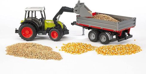 Bruder 02112 CLAAS Nectis 267 F Farm and Construction Tractor With Frontloader And Tipping Trailer in Kuwait