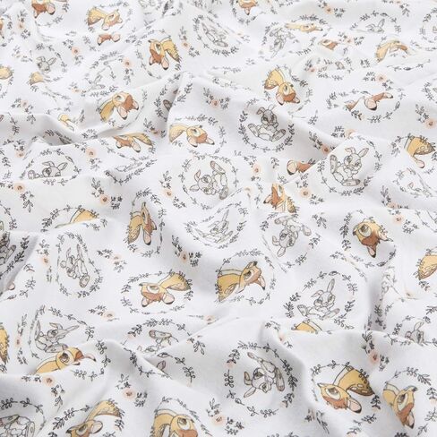 Bambi and Thumper Flannel Wreath White, Fabric by the Yard in Saudi Arabia