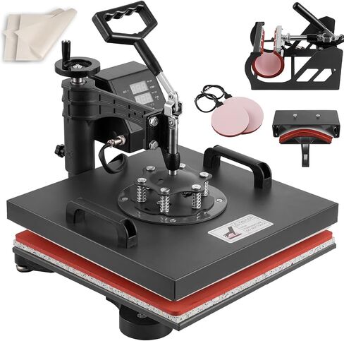 Hitgrand Combo 5 في 1 آلة ضغط حراري 15 × 15 بوصة لوحة تسخين، ضغط القميص 360 درجة، تأرجح بعيدًا، آلة ضغط القمصان الرقمية، نقل الضغط الحراري لتي شيرت، قبعة، لوحة غطاء القدح in Saudi Arabia