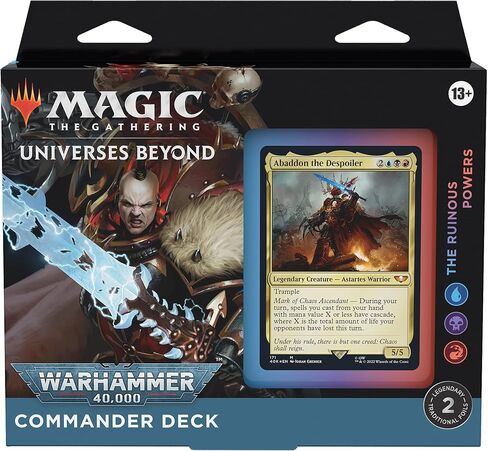 Magic: The Gathering Universes Beyond Warhammer 40,000 Commander Deck Bundle – Includes 1 The Ruinous Powers, 1 Necron Dynasties, 1 Forces of the Imperium, and 1 Tyranid Swarm in Saudi Arabia