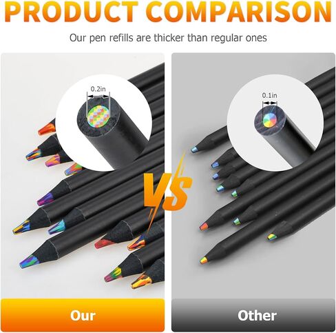 Tecreddy Rainbow Pencils 12 Colors Jumbo Colored Pencils Large Multicolor Pencil Pre-sharpened for Adult Coloring Sketching Art Drawing (12 Pcs) in Saudi Arabia
