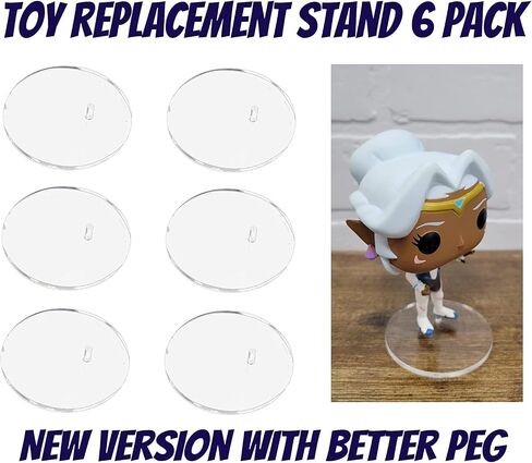 Toy Stand Bobblehead Replacements, 6 Pack, with Peg NEW VERSION in Kuwait