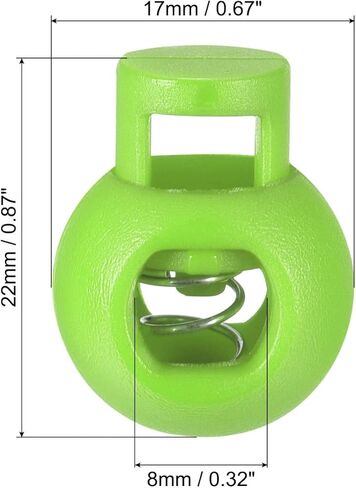 PATIKIL Cord Locks, 100 Pack Ball Spring Toggle Stopper for Drawstring Bag Shoelaces, Translucent in Kuwait