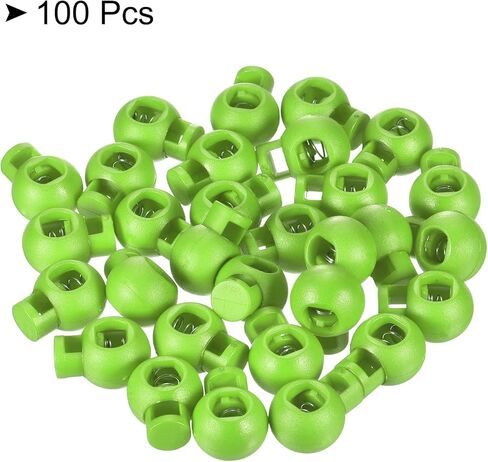 PATIKIL Cord Locks, 100 Pack Ball Spring Toggle Stopper for Drawstring Bag Shoelaces, Translucent in Kuwait