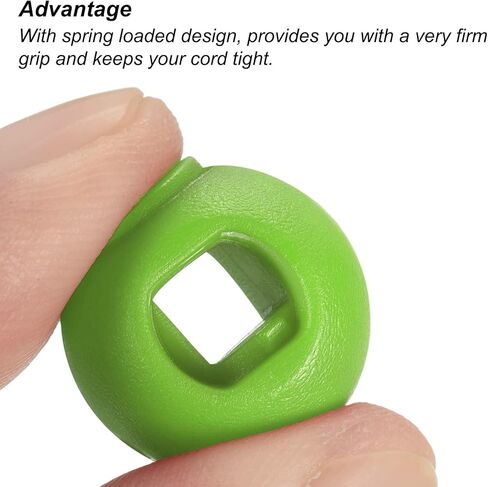 PATIKIL Cord Locks, 100 Pack Ball Spring Toggle Stopper for Drawstring Bag Shoelaces, Translucent in Kuwait