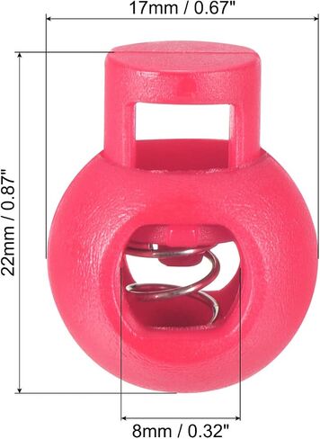 PATIKIL Cord Locks, 100 Pack Ball Spring Toggle Stopper for Drawstring Bag Shoelaces, Translucent in Kuwait
