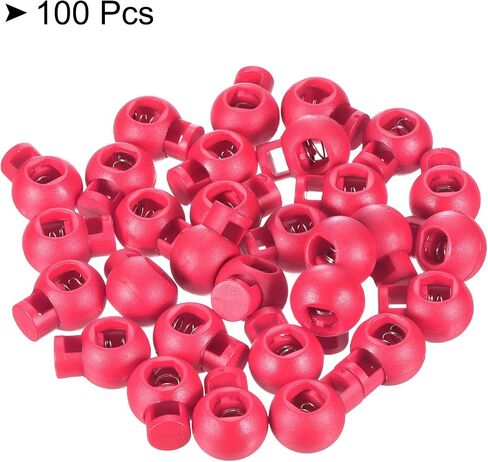 PATIKIL Cord Locks, 100 Pack Ball Spring Toggle Stopper for Drawstring Bag Shoelaces, Translucent in Kuwait