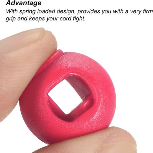 PATIKIL Cord Locks, 100 Pack Ball Spring Toggle Stopper for Drawstring Bag Shoelaces, Translucent in Kuwait