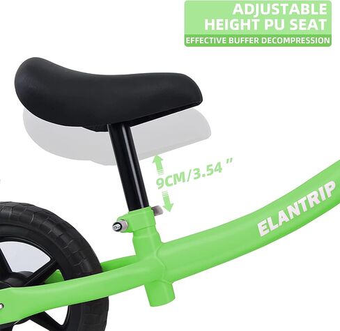 دراجة توازن Elantrip، دراجة أطفال خفيفة الوزن للأطفال بعمر 2 3 4 5 سنوات، ألعاب هدايا عيد ميلاد للأولاد والبنات من عمر 2-5 سنوات، بدون دراجات بدواسات للأطفال مع مقود ومقعد قابلين للتعديل in Kuwait