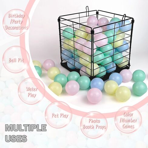 كرات SHJADE Ball Pit، كرة المحيط البلاستيكية المقاومة للسحق، 2.17 بوصة ألعاب بلاستيكية خالية من BPA كرات ناعمة للأولاد والبنات، مثالية لحفرة الكرة للأطفال الصغار، خيمة اللعب، حمام سباحة للأطفال، ديكور الحفلات، دعامات الصور in Kuwait