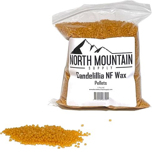 North Mountain Supply Candelillia NF Wax Pellets - Great for Personal Care Products and Candle Making - 1lb Bag in Saudi Arabia
