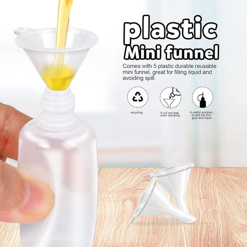 زجاجات توزيع المكياج بأطراف دقيقة من YGDZ، 12 قطعة بوزن 1 أونصة، زجاجات غراء ذات أطراف دقيقة مع 5 مسارات صغيرة in Kuwait