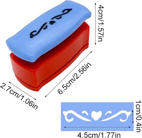 MIAO JIN 4PCS Craft Punch Hemming Punch Edge Paper Punch Hand Scrapbooking Fancy Border Punch Fancy Hole Punch DIY Art scrapbooks, Gift Cards, Wedding Cards, Decorations (Shell Color is Random.) in Saudi Arabia