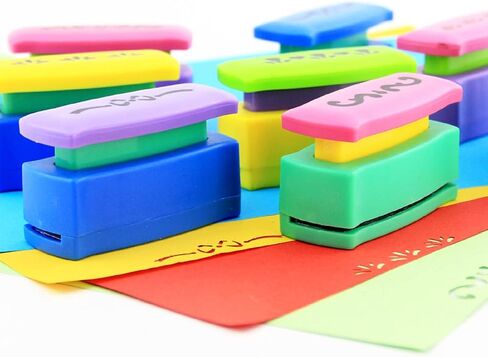 MIAO JIN 4PCS Craft Punch Hemming Punch Edge Paper Punch Hand Scrapbooking Fancy Border Punch Fancy Hole Punch DIY Art scrapbooks, Gift Cards, Wedding Cards, Decorations (Shell Color is Random.) in Saudi Arabia