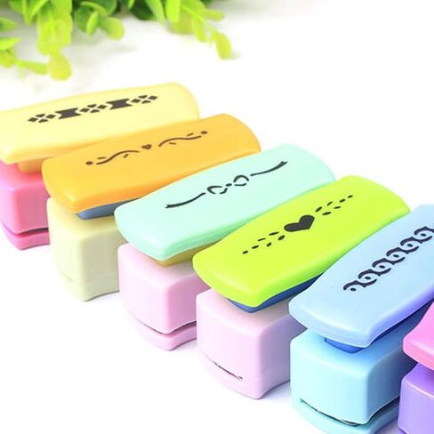 MIAO JIN 4PCS Craft Punch Hemming Punch Edge Paper Punch Hand Scrapbooking Fancy Border Punch Fancy Hole Punch DIY Art scrapbooks, Gift Cards, Wedding Cards, Decorations (Shell Color is Random.) in Saudi Arabia