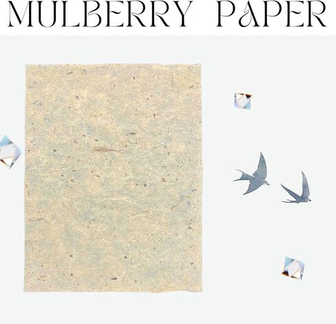 LIGHUFEIC 50 Pcs Mulberry Paper Sheets Natural Wood Fiber Rice Paper Handmade Decoupage Art Tissue Paper Art Craft Origami for Kids Adults Gift Wrap Card Making and DIY Crafts(8 x 11 Inch) in Saudi Arabia